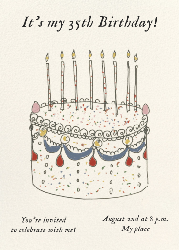 Confetti Cake and Candles by Carly Kuhn
