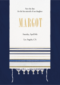 Striped Tallit - Save the Date by Paperless Post