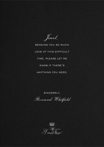 Thinking Of You - Sympathy Card by Bernard Maisner - Back