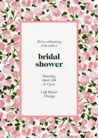 Pink Watercolor Floral Invitation