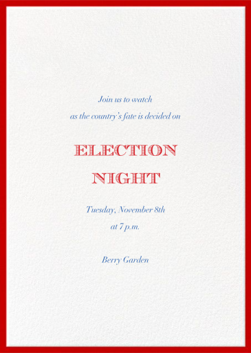 Stars-Spangled Banner - Election Invitation by Paperless Post - Back