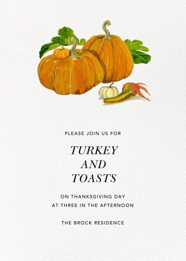 Squash Family - Thanksgiving Invitation by Felix Doolittle