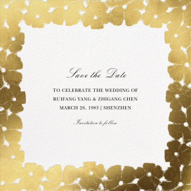 Painted Blooms - Save the Date by Oscar de la Renta