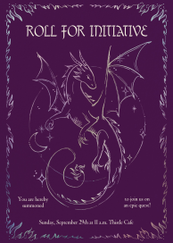 Fantasy Dragon D&D Invitation