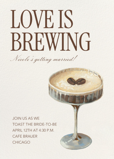 Freshly Brewed - Bridal Shower Invitation by Paperless Post