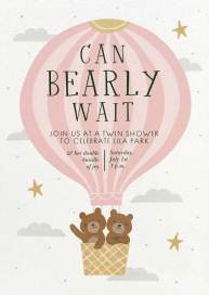 Hot Air Balloon Bear - Baby Shower Invitation by Paperless Post