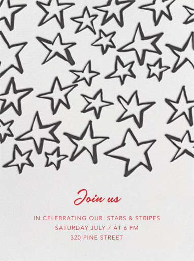 Celebration Stars - Invitation by Linda and Harriett
