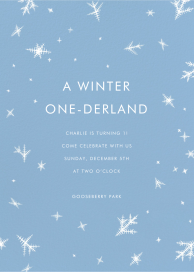 Snow Crystals - First Birthday Invitation by Paperless Post