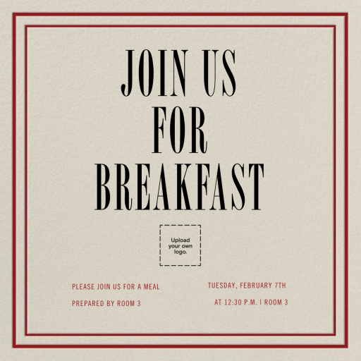 Rue - Breakfast/Lunch Invitation by Paperless Post