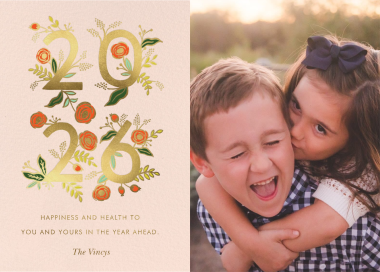 Poppy New Year Photo - Greeting Card by Rifle Paper Co.