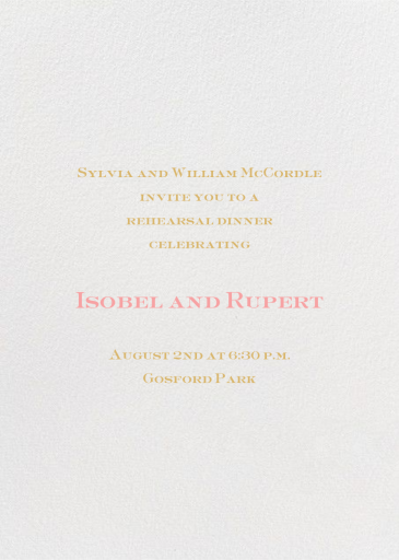 For Ever and Ever - Rehearsal Dinner Invitation by Mr. Boddington's Studio - Back