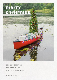Holiday Canoe - Christmas Card by Gray Malin