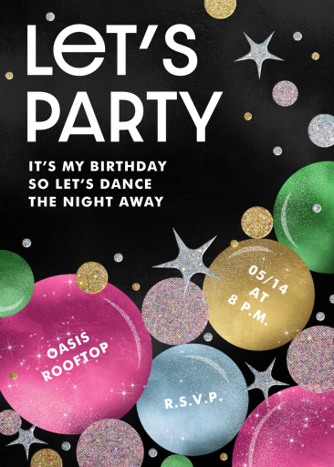 Glimmering Orbs - Birthday Invitation by Paperless Post
