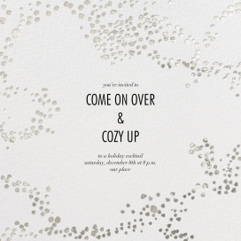 Metallic Paint Splatter - Holiday Cocktail Party Invitation by Kelly Wearstler