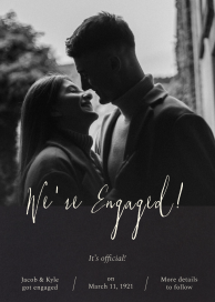 Romantic Photo - Engagement Announcement by Paperless Post