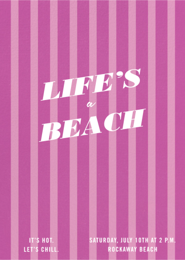 Pajama Stripes - Summer Party Invitation by Paperless Post