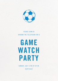 Invitación para ver el partido de fútbol «Minimal Soccer Game»