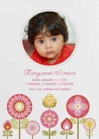 Spring Mod Flowers - Birth Announcement by Petit Collage