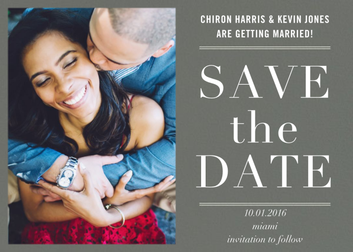 Typographic II (Photo Save the Date) - Invitation by kate spade new york