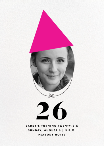 Party Hat (Photo) - Birthday Invitation by The Indigo Bunting