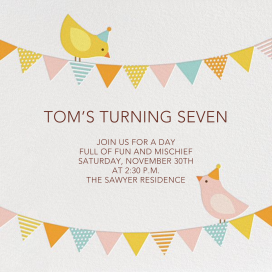 Bird Party - Birthday Invitation by Petit Collage
