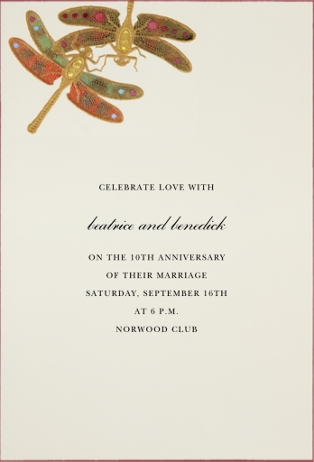 Dragonflies Couple Invitation