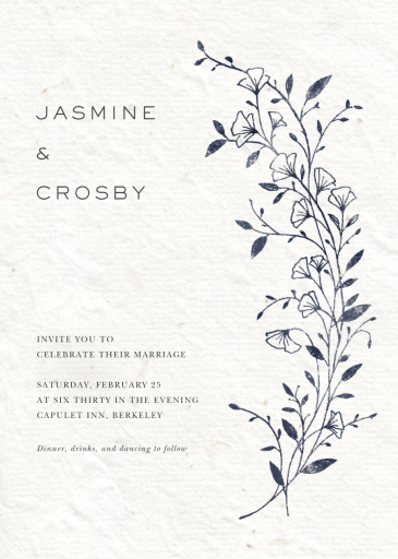 Botanical Pressed Wildflower - Wedding Invitation by Paperless Post