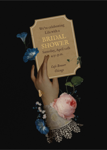 Victorian Letter - Bridal Shower Invitation by Open Sea Design Co.