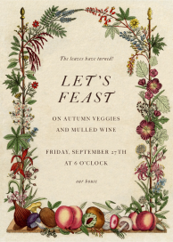 Autumn Splendor - Dinner Party Invitation by John Derian