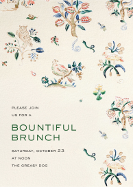 Avian Toile - Brunch Invitation by Schumacher