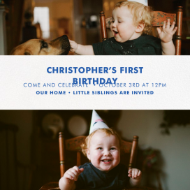 Title Card - First Birthday Invitation by Paperless Post