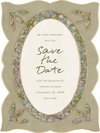 Ornate Pendant - Save the Date by Fin Fellowes