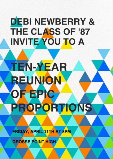Kaleidoscope - Class Reunion Invitation by Paperless Post