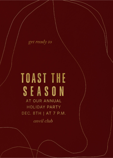 Drifting Lines - Holiday Party Invitation by Kelly Wearstler