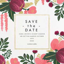 Raspberry Floral (Save the Date) - Save the Date by Rifle Paper Co.