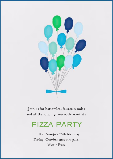Paris Balloons - Birthday Invitation by Mr. Boddington's Studio
