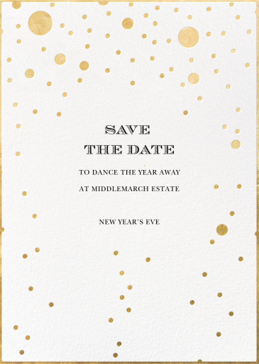 Gold Bubbles - Holiday Save the Date by kate spade new york