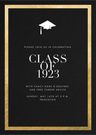 Simple Gold Border - Party Invitation by Paperless Post