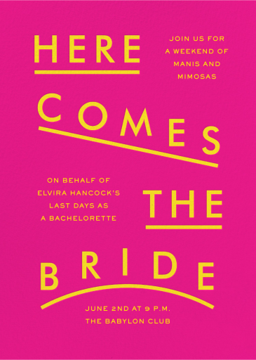 Ready or Not - Bride - Bachelorette Party Invitation by Paperless Post