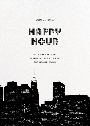 Cityscape - Happy Hour Invitation by Paperless Post