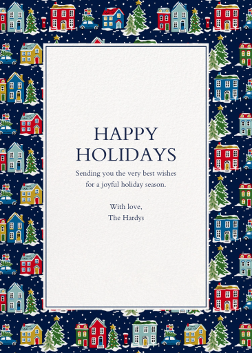Holiday Homes (Double-Sided) - Holiday Card by Liberty - Back