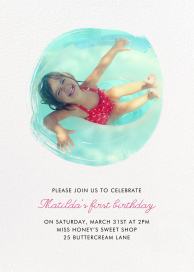 Painted Circle - First Birthday Invitation by Paperless Post