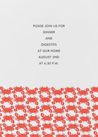 Crab Pattern - Party Invitation by Linda and Harriett