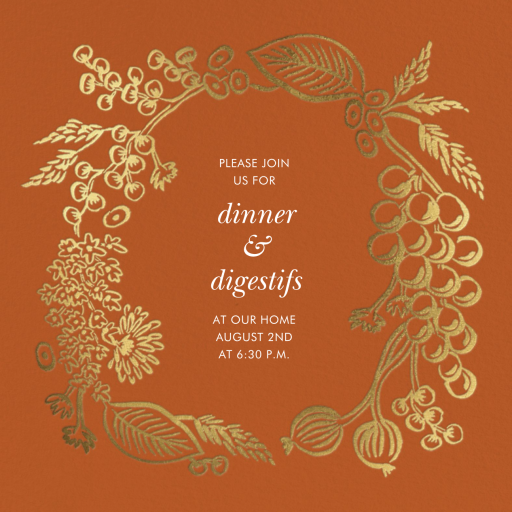 Gilded Harvest - Dinner Party Invitation by Rifle Paper Co.