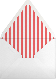 Red Teapot & Cups Tea Party Invitation Envelope