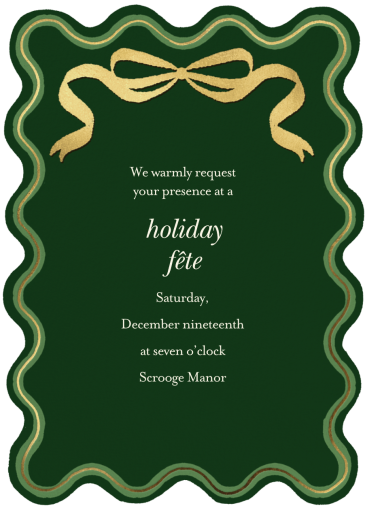 Ribbon Flourish - Holiday Party Invitation by Hello!Lucky
