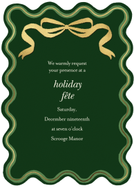 Ribbon Flourish - Holiday Party Invitation by Hello!Lucky