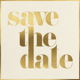 A Golden Date - Save the Date by kate spade new york