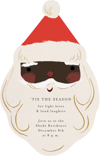 Santa Cutout - Holiday Party Invitation by Meri Meri