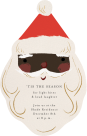 Santa Cutout - Holiday Party Invitation by Meri Meri